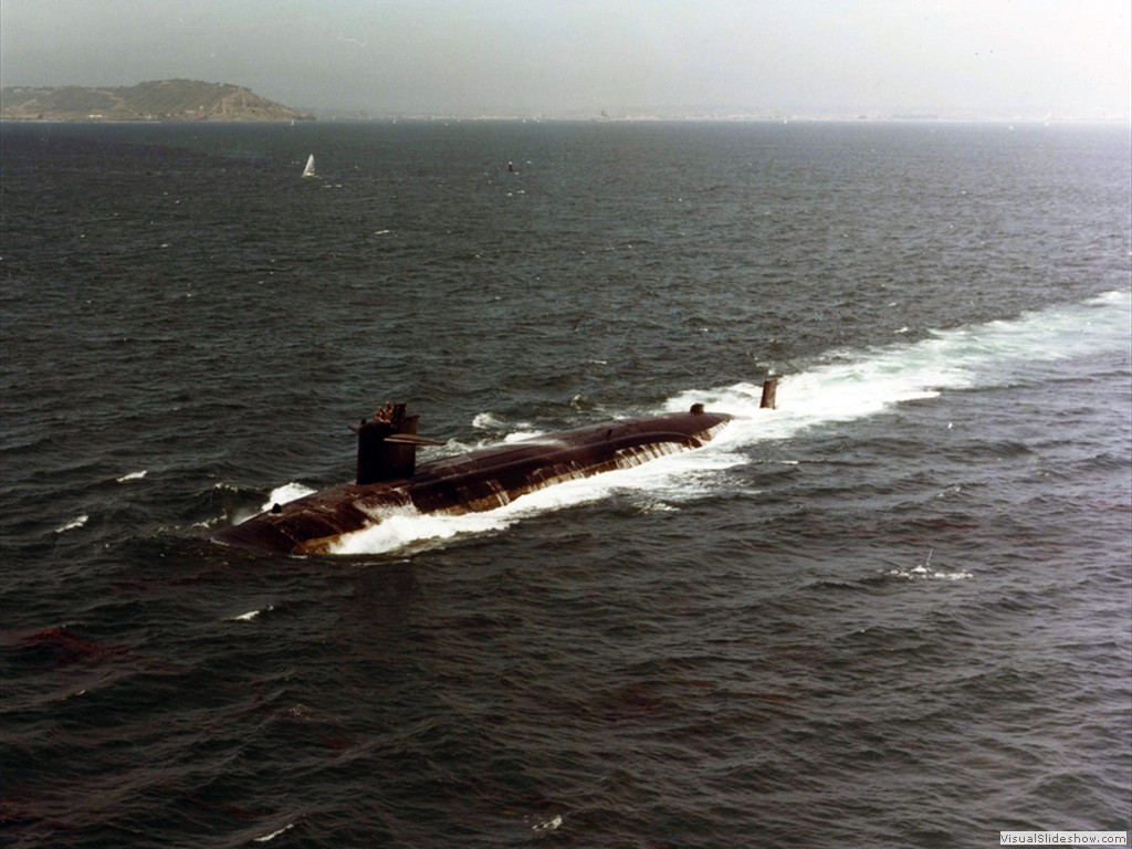 USS Guardfish (SSN-612) off Point Loma